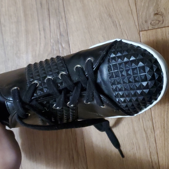 Leather wedge sneakers - Picture 3 of 3